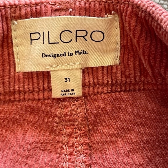 Pilcro The Yaya Mid-Rise Corduroy Crop Jeans, Color Pink/Rose, Anthropologie, 31 - Picture 6 of 16